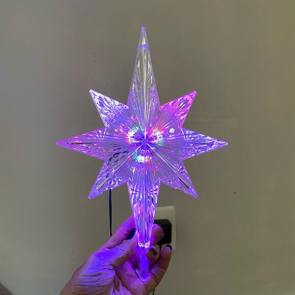 LED Bethlehem Star Tree Topper Ornament Color Changing Christmas Lights Accent - Picture 13 of 16
